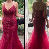 Modest Mermaid Spaghetti Straps Burgundy Sequin Formal Gown 23rd Birthday Dress Prom Dresses 20th Birthday Outfits HZ1121