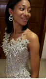 Vintage Mermaid Sweetheart Beads Sequin Sleeveless Long Prom Dresses Party Dress Black Girl Birthday Outfits Graduation Dresses HZ1121