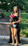 Sexy Sheath Strapless Black Sequin Short Summer Birthday Dresses Hoco Dress Mini 18th Birthday Outfit Cocktail Dresses HZ1121