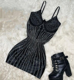 Pretty Sheath Spaghetti Straps Black Silver Beads Summer 16th Birthday Dresses For Teens Hoco Dress Mini 18th Gold Birthday Outfit Cocktail Dresses For Women HZ1121
