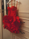 Cute Sheath Sweetheart Red Short Homecoming Dress Summer Middle School Formal Hoco Dresses Cocktail Dress Birthday Outfits HZ1121