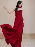 Classy Sheath Sweetheart Red Long Prom Dresses Formal Gown Summer Wedding Guest Dress Wedding Outfits For Guest HZ1121