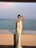 Vintage Wedding Dress Sheath One Shoulder White Summer Beach Long Wedding Dresses Bridal Gowns HZ1121