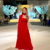 Classy Mermaid Strapless Red Long Chiffon Formal Prom Gown Summer Wedding Guest Dress Bridal Guest Dresses Wedding Outfits For Guest HZ1121