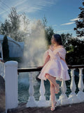 Pretty A line Off The Shoulder Short Pink Formal 8th Grade Homecoming Dress Summer Middle School Hoco Dresses Birthday Outfits HZ1121