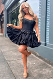 Cute Strapless A-Line Beaded Mini Homecoming Dresses 18th Birthday Dresses Hoco Dress 21st Birthday Outfit Cocktail Dresses HZ1121