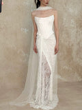 Pretty Wedding Dress Mermaid Strapless White Long Satin Wedding Dresses Bridal Gowns Brides Gown HZ1121
