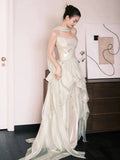 Sexy A line Strapless Light Mint Green Chiffon Sleeveless Prom Dresses Party Dress Summer Birthday Outfits Birthday Dresses HZ1121