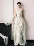 Modest A line Strapless Formal Prom Gown Summer Wedding Guest Dress Bridal Guest Dresses Wedding Outfits For Guest HZ1121