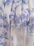 Vintage A line Straps Lilac Floral Chiffon Long Evening Party Gowns Evening Formal Dresses Prom Dress HZ1121