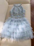 Pretty A line Scoop Light Sky Blue Summer 16th Birthday Dresses For Teens Hoco Dress Mini 18th Birthday Outfit Cocktail Dresses For Women HZ1121