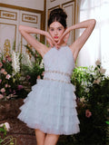 Pretty A line Scoop Light Sky Blue Summer 16th Birthday Dresses For Teens Hoco Dress Mini 18th Birthday Outfit Cocktail Dresses For Women HZ1121