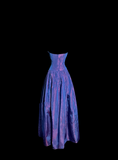 Classy Ball Gown Strapless Grape Taffeta Long Prom Dresses Party Dress Birthday Outfits Graduation Dresses HZ1121