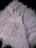 Pretty Ball Gown Strapless Tulle Light Pink Long Quinceanera Dress Formal Gowns Vestido De 15 Anos Sweet 16 Dress HZ1121