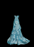 Pretty Ball Gown Sweetheart Blue Taffeta Long Quinceanera Dress Formal Gowns Vestido De 15 Anos Sweet 16 Dress HZ1121