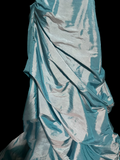 Pretty Ball Gown Sweetheart Blue Taffeta Long Quinceanera Dress Formal Gowns Vestido De 15 Anos Sweet 16 Dress HZ1121