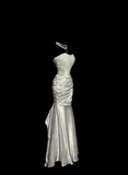 Vintage Mermaid Sweetheart White Satin Long Prom Dresses Party Dress 20th Birthday Outfits Graduation Dresses HZ1121