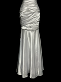 Vintage Mermaid Sweetheart White Satin Long Prom Dresses Party Dress 20th Birthday Outfits Graduation Dresses HZ1121