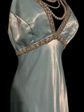 Vintage Sheath Straps Light Sky Blue 90s Long Prom Dresses Party Dress 20th Birthday Outfits Graduation Dresses HZ1121