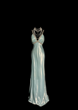 Vintage Sheath Straps Light Sky Blue 90s Long Prom Dresses Party Dress 20th Birthday Outfits Graduation Dresses HZ1121
