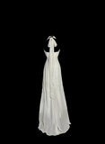 Vintage Bridal Dress Sheath Halter Chiffon White Long Wedding Dress Simple Wedding Dresses Modest Wedding Gowns HZ1121