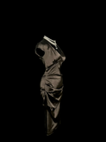 Vintage Sheath V Neck Cap Sleeves Satin Petite Mother Of Bride Dress Party Gown Knee Length For Summer Women Wedding HZ1121