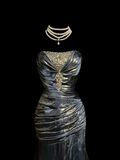 Vintage Mermaid Strapless Gray Satin 90s Long Prom Dresses Party Dress 30th Birthday Outfits Graduation Dresses HZ1121