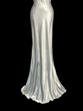 Vintage Mermaid One Shoulder Satin 90s Long Prom Dresses Party Dress 30th Birthday Outfits Graduation Dresses HZ1121