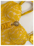 Pretty A line Straps Yellow Lace Summer 16th Birthday Dresses For Teens Hoco Dress Mini 18th Birthday Outfit Cocktail Dresses For Women HZ1121