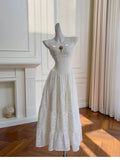 Elegant Mermaid Spaghetti Straps Sleeveless Lace White Long Evening Party Gowns Evening Formal Dresses Prom Dress HZ1121