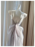 Elegant A Line Spaghetti Straps Sleeveless Long Evening Party Gowns Evening Formal Dresses Prom Dress HZ1121