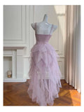 Pretty High Low Sweetheart Sleeveless Tulle Lilac Summer 16th Birthday Dresses For Teens Hoco Dress 18th Birthday Outfit Cocktail Dresses For Women HZ1121
