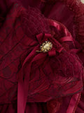 Cute Ball Gown Spaghetti Straps Burgundy Lace 8th Graduation Dresses Homecoming Dress Summer Middle School Formal Baddie Hoco Dresses Cocktail Dress HZ1121