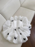 Trendy Ball Gown Spaghetti Straps White Sleeveless Formal Short 8th Grade Homecoming Dress Summer Middle School Hoco Dresses Cocktail Dress Birthday Outfits HZ1121
