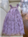 Elegant A line Straps Lilac Lace Sleeveless Long Evening Party Gowns Evening Formal Dresses Prom Dress HZ1121