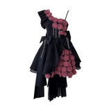 Cute Ball Gown Straps Lace Flowers Short Summer 18th Birthday Dresses Hoco Dress Mini 21st Birthday Outfit Cocktail Dresses HZ1121