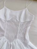 Trendy A line Spaghetti Straps White Lace Short 8th Grade Homecoming Dress Summer Middle School Hoco Dresses Cocktail Dress Birthday Outfits HZ1121