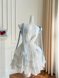 Trendy Ball Gown Spaghetti Straps White Chiffon Short 8th Grade Homecoming Dress Summer Middle School Hoco Dresses Cocktail Dress Birthday Outfits HZ1121