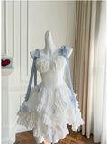 Trendy Ball Gown Spaghetti Straps White Chiffon Short 8th Grade Homecoming Dress Summer Middle School Hoco Dresses Cocktail Dress Birthday Outfits HZ1121