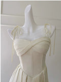 Cute A line Spaghetti Straps Yellow Satin Formal Short 8th Grade Homecoming Dress Summer Middle School Hoco Dresses Birthday Outfits HZ1121