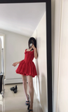 Cute A line Square Lace Short Homecoming Dress Summer Middle School Formal 8th Grade Hoco Dresses Summer Holiday Dress Birthday Outfits HZ1121