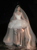 Unique Wedding Dress Ball Gown Sweetheart Summer Short White Wedding Dresses Bridal Gowns With Ruffles HZ1121