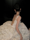Unique Bridal Gown Mermaid Spaghetti Straps Lace Sleeveless White Wedding Dresses Modest Bridal Gowns HZ1121