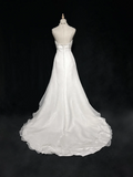 Unique Bridal Gown A Line Spaghetti Straps Long White 70s Wedding Dresses Vintage Bridal Gowns HZ1121