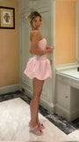 Cute A Line Sweetheart Pink Satin Mini Short Formal 8th Grade Homecoming Dresses Summer Middle School Hoco Dress 18th Birthday Outfits HZ1121