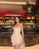 Unique A line Spaghetti Straps Sleeveless Mini Formal 7th Grade Homecoming Dresses Middle School Short Prom Dress Hoco Outfits HZ1121