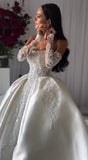Beautiful Ball Gown Sweetheart Sleeveless White Satin Pleated White Pearls Beads Wedding Dress Modest Wedding Dresses Princess Wedding Gowns HZ1121