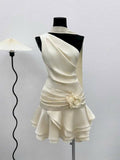Sexy Sheath One Shoulder Short Mini Formal 8th Grade Homecoming Dresses Middle School Short Cocktail Dress Hoco Outfits HZ1121