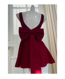 Cute Ball Gown Square Neck Burgundy Satin Grad Dress Inspo Short Mini Formal 8th Grade Homecoming Dresses High School Hoco Court Dress Graduation Dress Cocktail 18th Birthday Outfits HZ1121