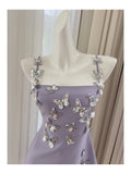 Cute A line Spaghetti Straps Satin Liac Short Grad Dress Inspo Short Mini Formal 8th Grade Homecoming Dresses High School Hoco Court Dress Graduation Dress Cocktail 18th Birthday Outfits HZ1121
